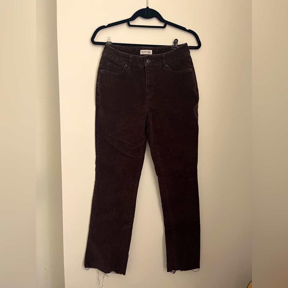 Dark brown corduroy bootcut pants